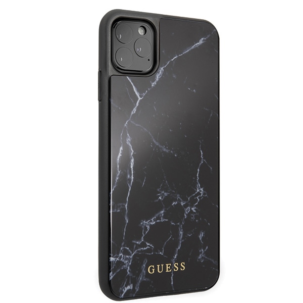 Guess GUHCN65HYMABK iPhone 11 Pro Max melns marmora stikls | black Marble Glass