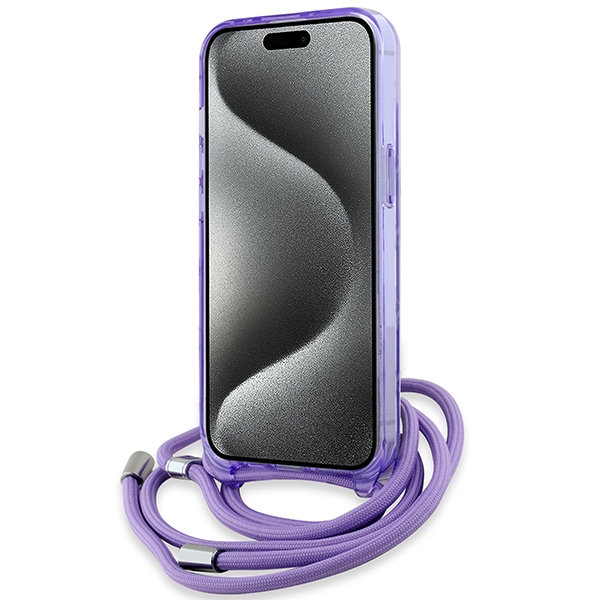 Karl Lagerfeld iPhone 15 / 14 / 13 Case IML Crossbody Monogram, Purple