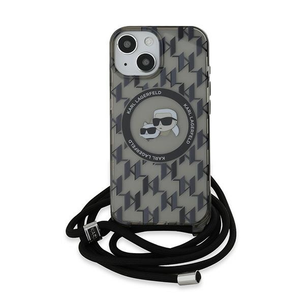 Karl Lagerfeld iPhone 15 / 14 / 13 vāciņš IML Crossbody Monogram, melns