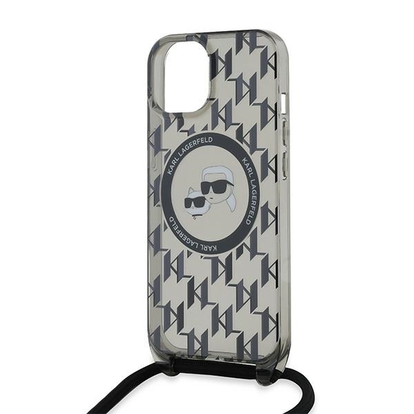 Karl Lagerfeld iPhone 15 / 14 / 13 vāciņš IML Crossbody Monogram, melns