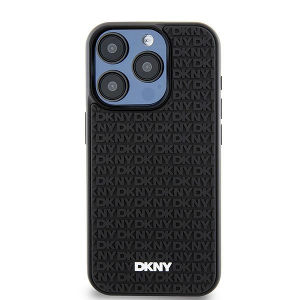 Чехол DKNY для iPhone 15 Pro Max 3D Rubber Repeat Pattern, черный