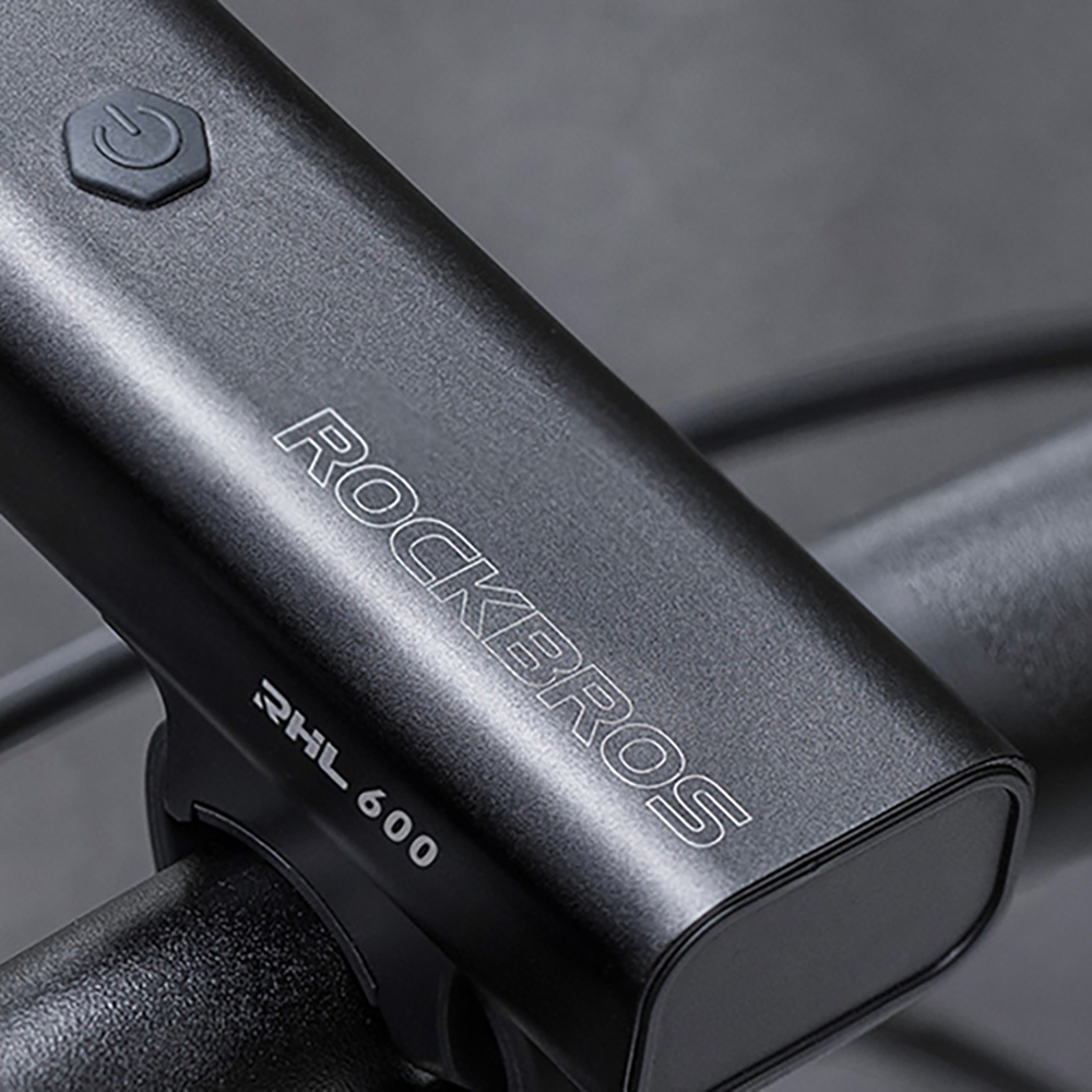 Rockbros RHL600 Front Bicycle Light 600lm 2600mAh IPX6 Black