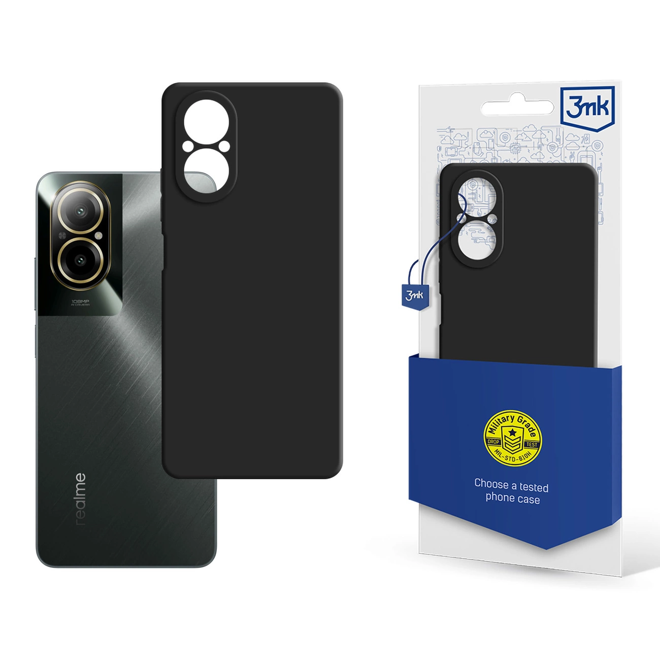 Чехол 3mk Matt Case для Realme C67, черный