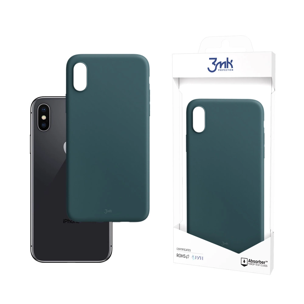 Apple iPhone X / Xs / 10 5.8'' 3MK Matt Case Cover, Green | Матовый Чехол Кейс Бампер...