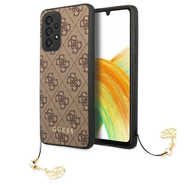 Guess GUHCA33GF4GBR A33 5G A336 brūns cietais futrālis 4G Charms Collection | brown hardcase