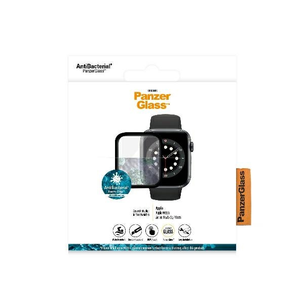 Защитное стекло PanzerGlass для Apple Watch 4 / 5 / 6 / SE (44mm), черное