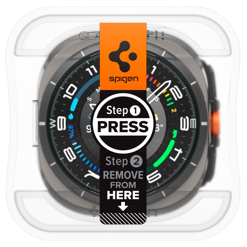 Защитное стекло Spigen Glas.TR EZ Fit для Samsung Galaxy Watch Ultra (47mm) (2 шт.)