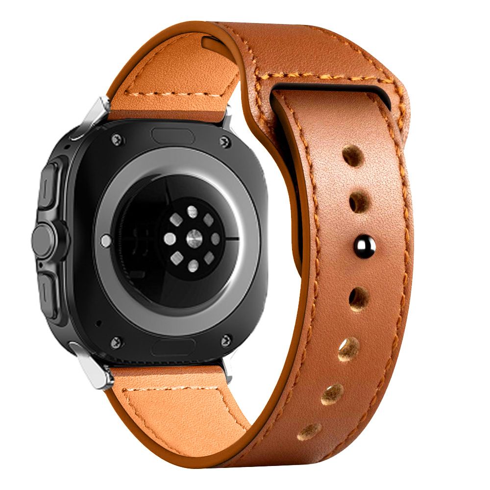Tech-Protect LeatherFit strap for Samsung Galaxy Watch Ultra (47 mm) - brown