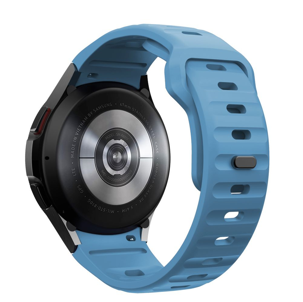 Tech-Protect Silicone Line strap for Samsung Galaxy Watch 4 / 5 Pro 6 7 FE - blue