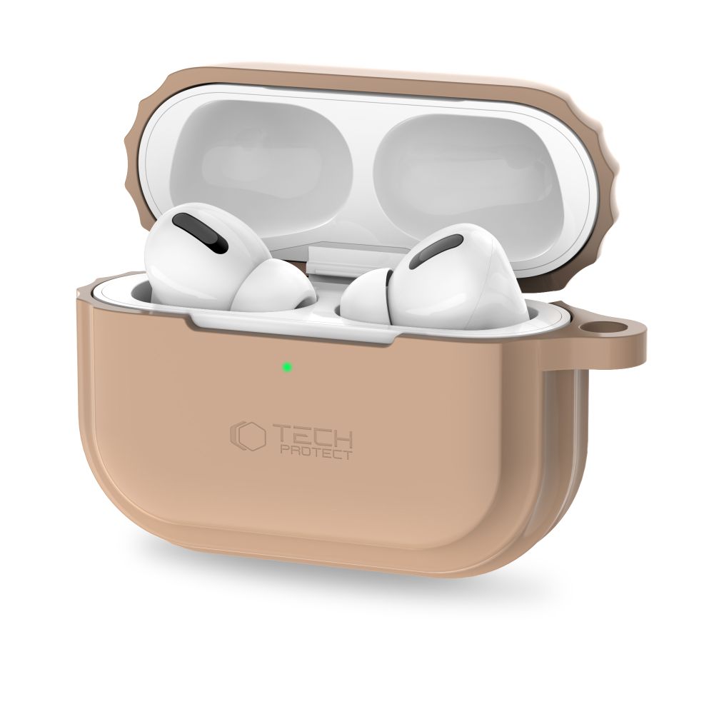 Tech-Protect Apple AirPods Pro 1 / 2 Case Silicone Rope, Light Brown