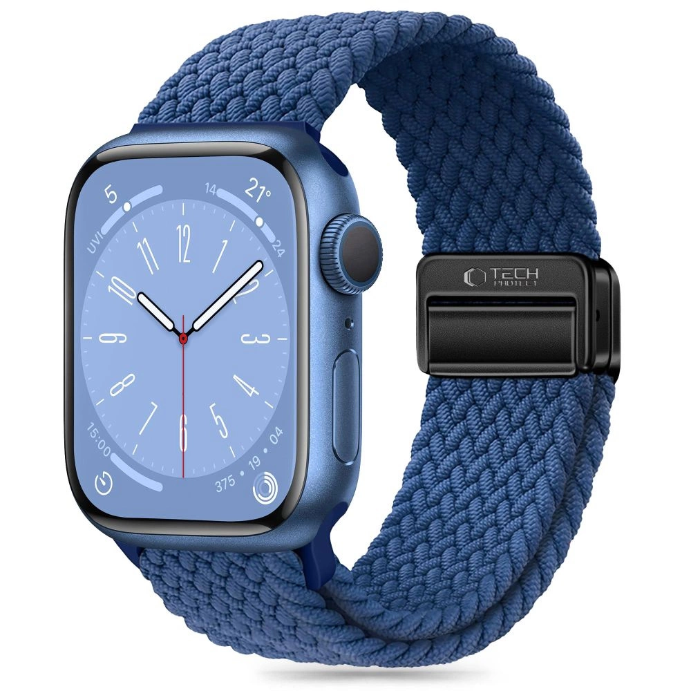 Tech-Protect Nylonmag Strap for Apple Watch 4 / 5 6 7 8 9 SE Ultra 1 2 (42 44 45 49 mm) - blue