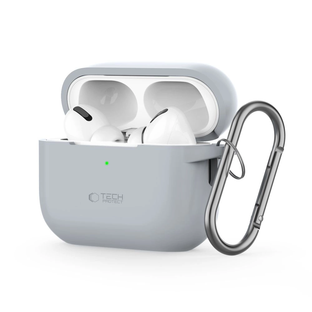 Силиконовый чехол-крючок Tech-Protect для Apple AirPods Pro 1 / 2 - серый