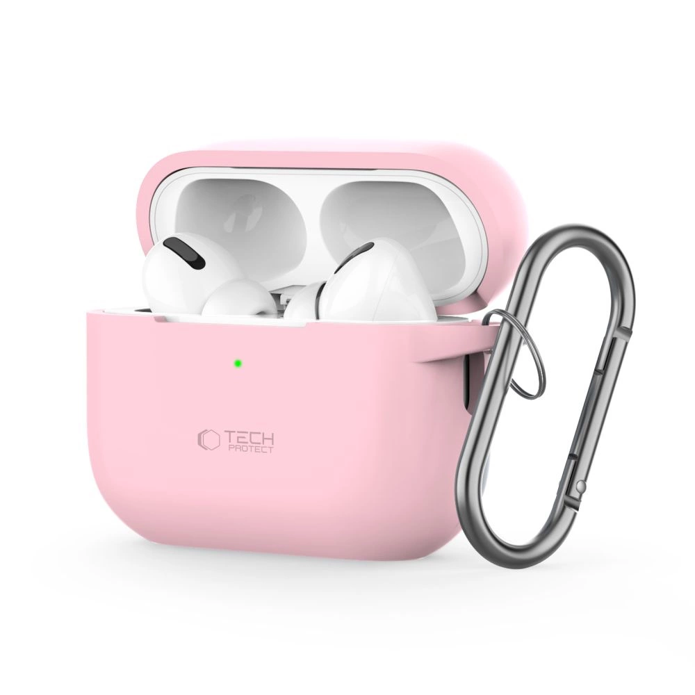 Силиконовый чехол-крючок Tech-Protect для Apple AirPods Pro 1 / 2 - розовый