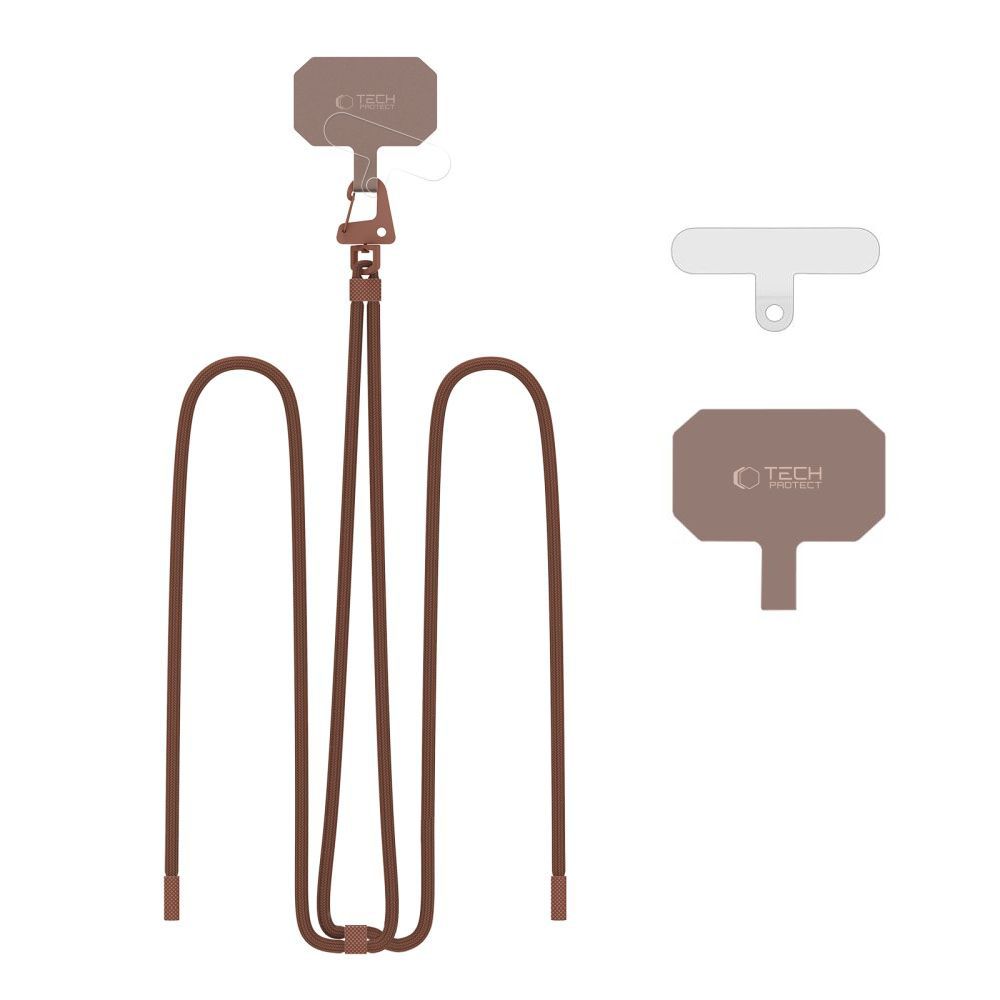 Tech-Protect C5S Rope Crossbody Phone Strap, Brown