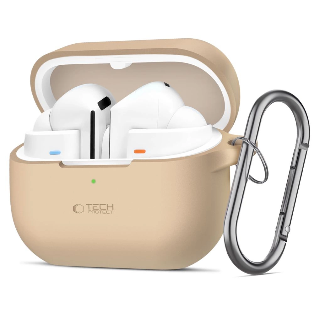 Силиконовый чехол-крючок Tech-Protect для Samsung Galaxy Buds 3 / Pro - коричневый