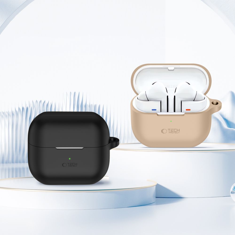 Силиконовый чехол-крючок Tech-Protect для Samsung Galaxy Buds 3 / Pro - серый