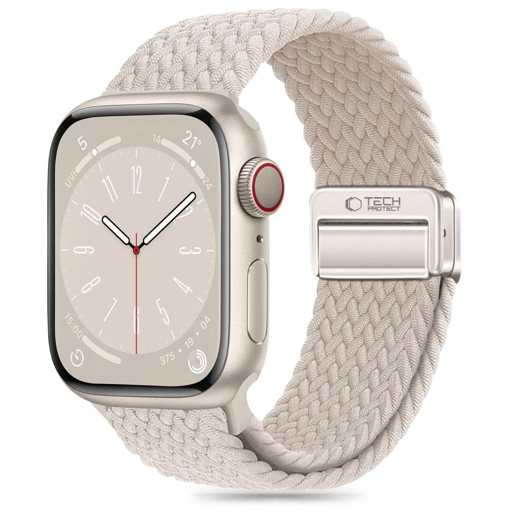 Tech-Protect Apple Watch 4 / 5 / 6 / 7 / 8 / 9 / SE (38 / 40 / 41 mm) siksniņa Nylonmag, bēša