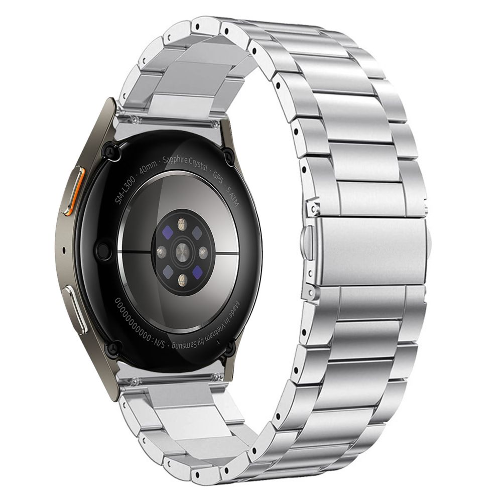 Нержавеющий ремешок Tech-Protect для Samsung Galaxy Watch 4 / 5 Pro 6 7 FE - серебристый