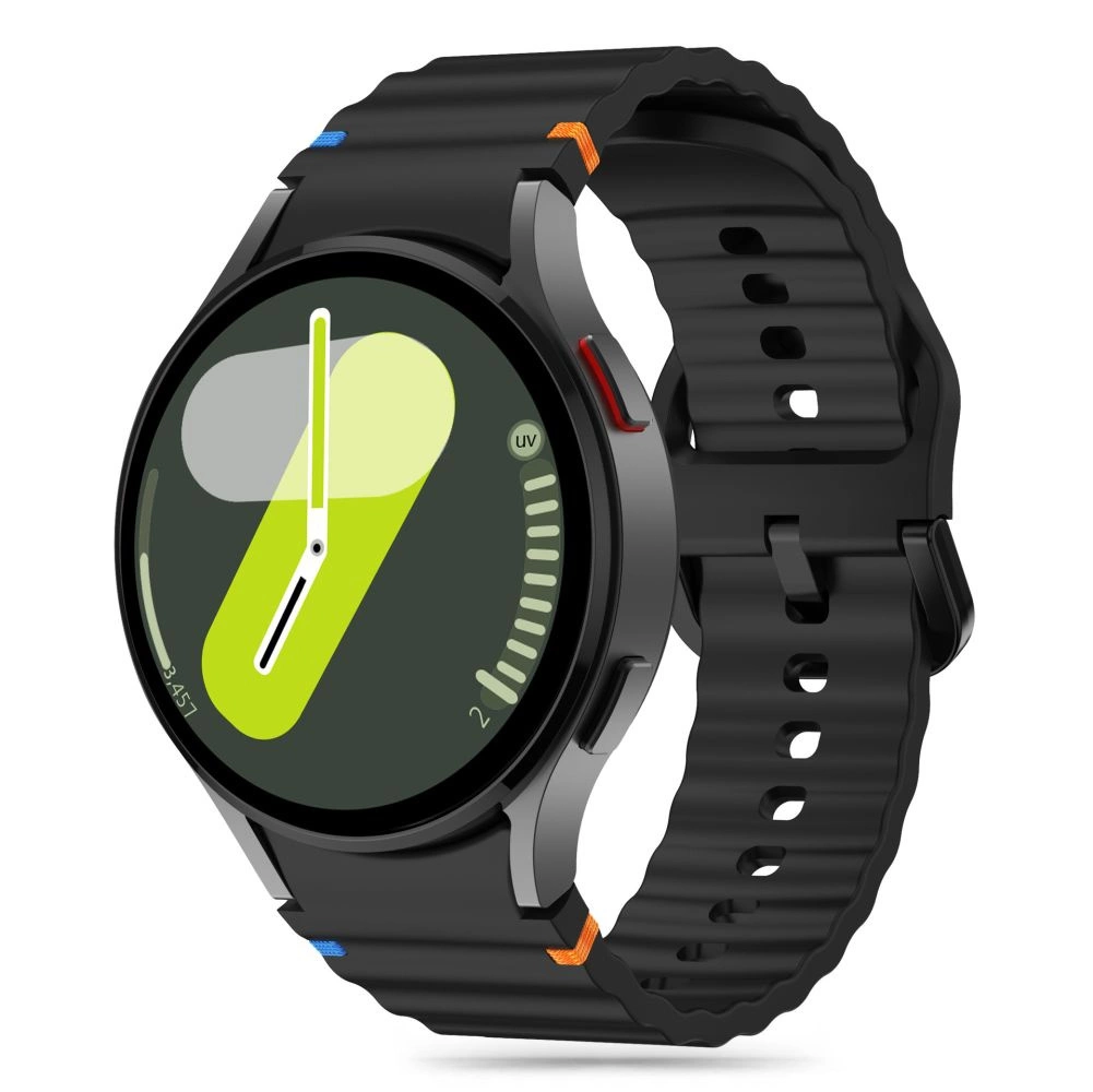 Tech-Protect Silicone Sport Strap for Samsung Galaxy Watch 4 / 5 Pro 6 7 FE - black