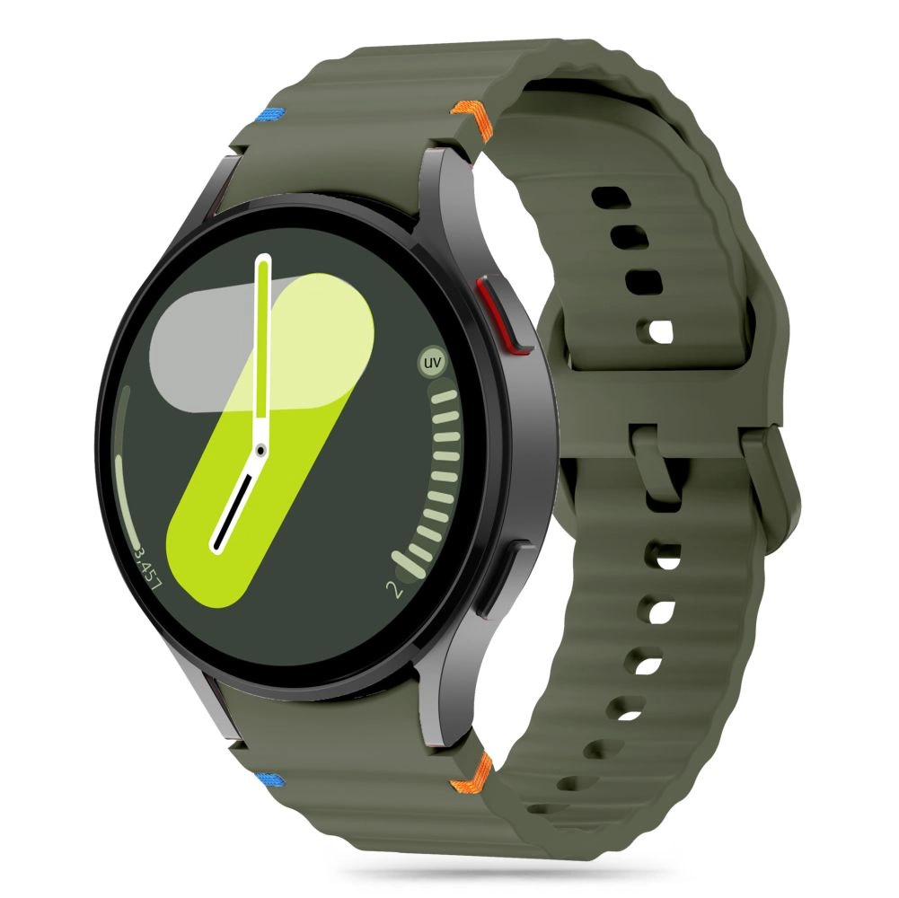 Tech-Protect Silicone Sport Strap for Samsung Galaxy Watch 4 / 5 Pro 6 7 FE - green