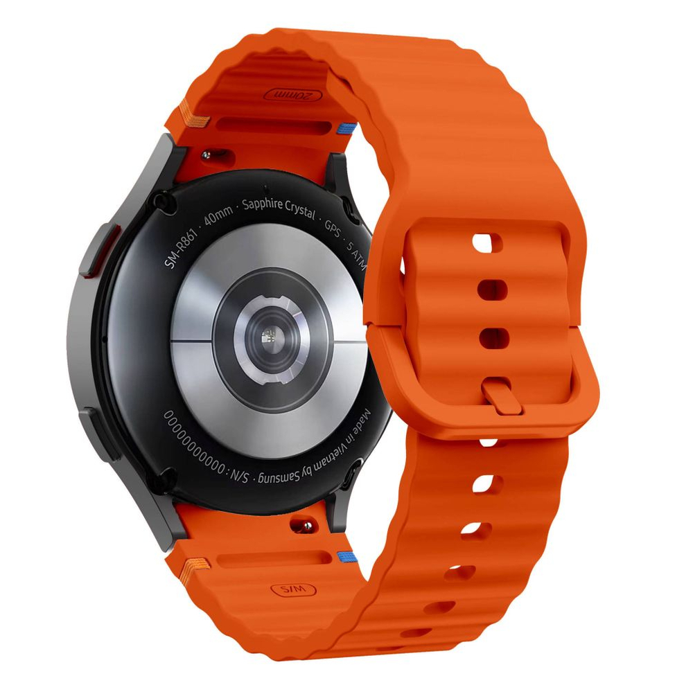 Силиконовый ремешок Tech-Protect для Samsung Galaxy Watch 4 / 5 / 6 / 7 / FE, оранжевый