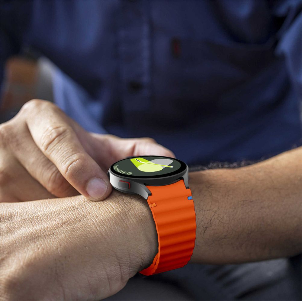 Силиконовый ремешок Tech-Protect для Samsung Galaxy Watch 4 / 5 / 6 / 7 / FE, оранжевый