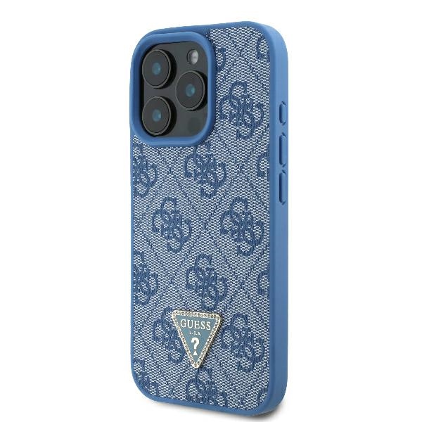 Чехол Guess для iPhone 16 Pro Max Crossbody 4G Metal Logo, синий
