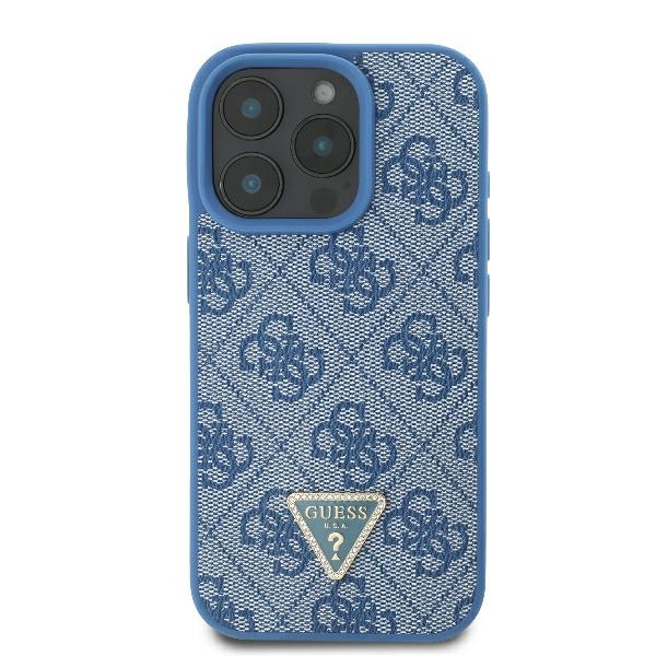 Чехол Guess для iPhone 16 Pro Max Crossbody 4G Metal Logo, синий