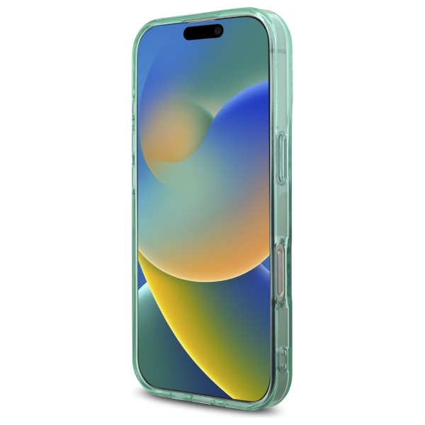 Guess iPhone 16 Pro vāciņš IML Rhinestones MagSafe, zaļš