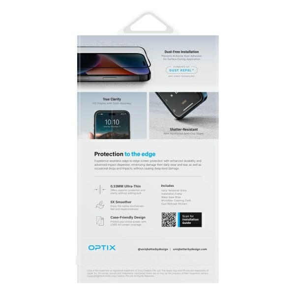 Матовое закаленное стекло UNIQ Optix Matte с матовым аппликатором для...