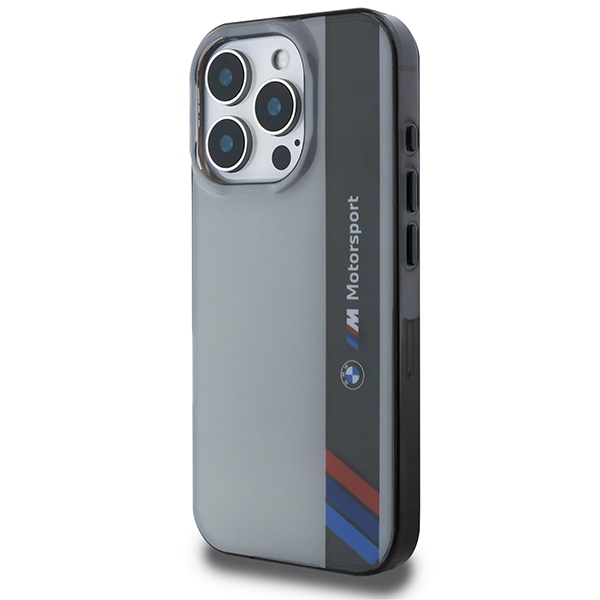 BMW Motosport IML Vertical Stripe Case for iPhone 16 Pro Max - grey