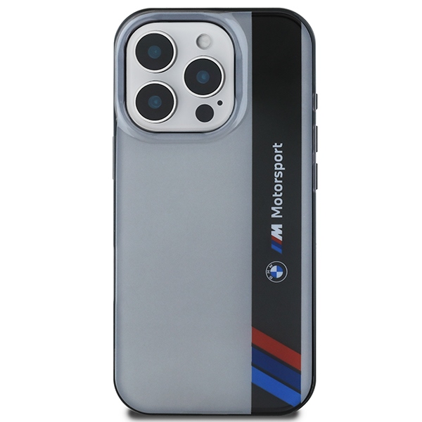 BMW Motosport IML Vertical Stripe Case for iPhone 16 Pro Max - grey