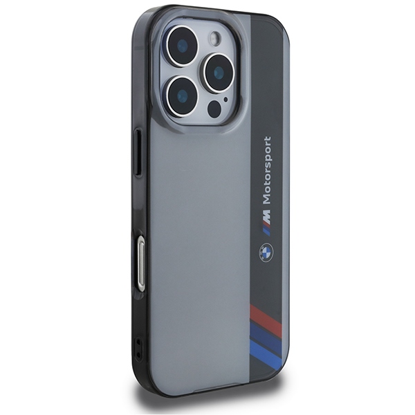BMW Motosport IML Vertical Stripe Case for iPhone 16 Pro Max - grey