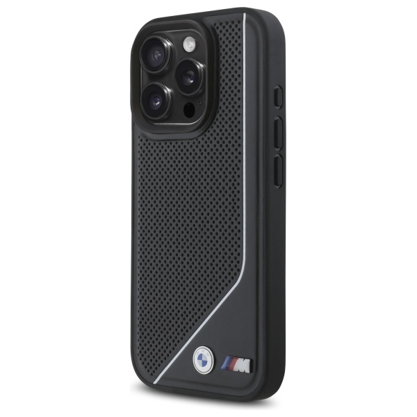 BMW M Perforated Twisted Line MagSafe Case for iPhone 16 Pro Max - black