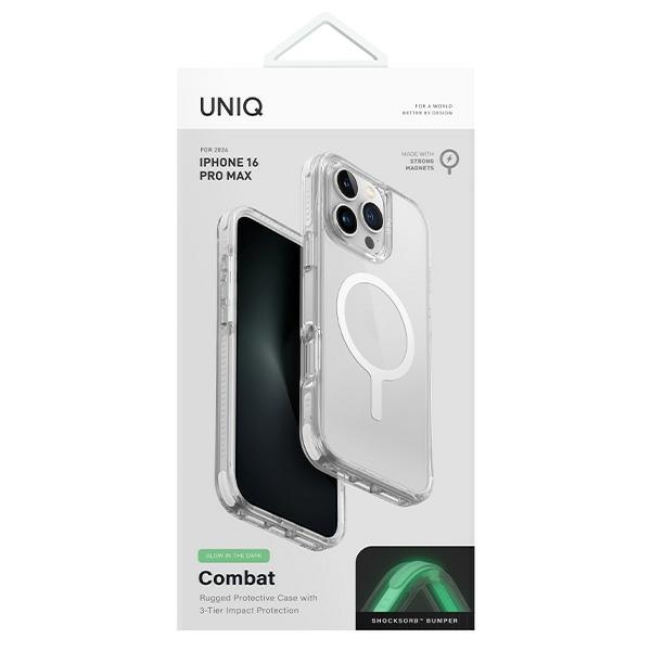 Uniq Combat iPhone 16 Pro Max 6,9" Magclick lādēšanas futrālis balts/balts balts | 6.9" Charging case...