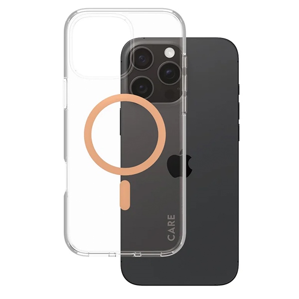 PanzerGlass iPhone 16 Pro Max vāciņš CARE Flagship MagSafe, persiku