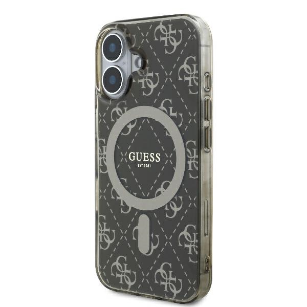 Guess iPhone 16 Plus vāciņš IML 4G Background MagSafe, brūns