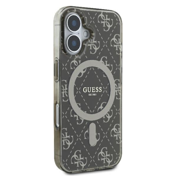 Guess iPhone 16 Plus vāciņš IML 4G Background MagSafe, brūns