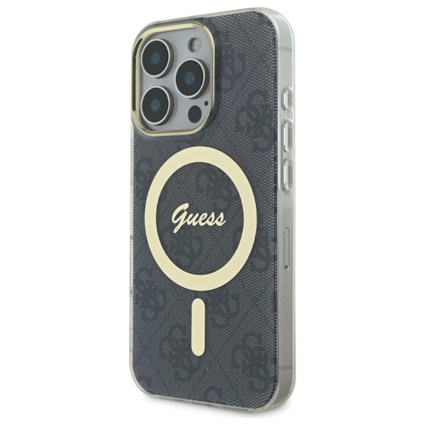Чехол Guess для iPhone 16 Pro IML 4G MagSafe, черный