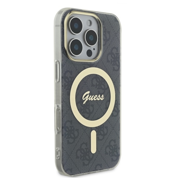 Чехол Guess для iPhone 16 Pro IML 4G MagSafe, черный