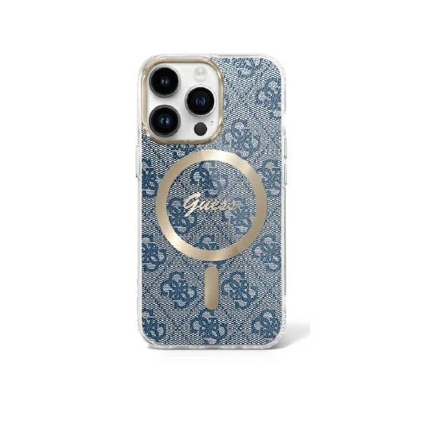 Guess iPhone 16 Pro Case IML 4G MagSafe, Blue