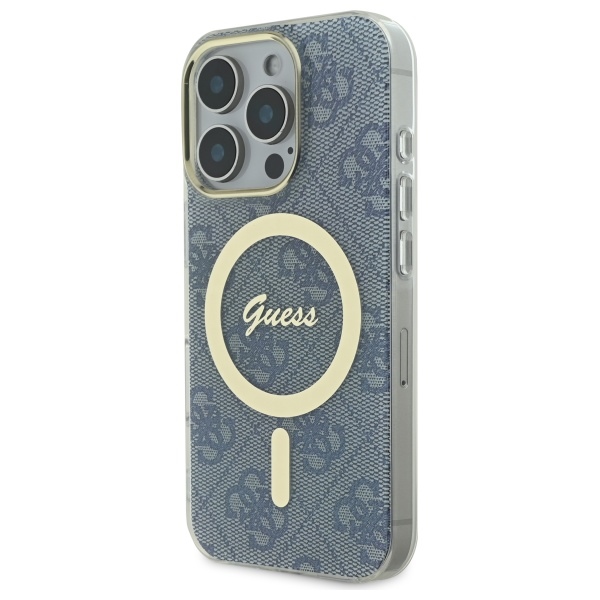 Guess iPhone 16 Pro vāciņš IML 4G MagSafe, zils