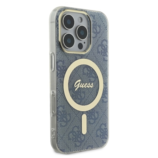 Guess iPhone 16 Pro vāciņš IML 4G MagSafe, zils