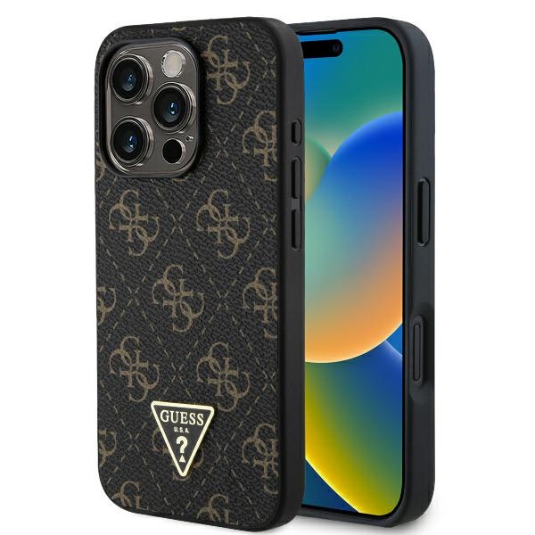 Guess iPhone 16 Pro Max Case New 4G Triangle, Black