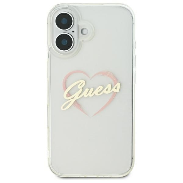 Guess iPhone 16 Case IML Heart, Transparent