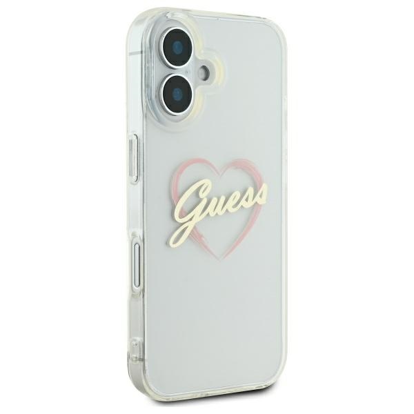 Guess iPhone 16 Case IML Heart, Transparent