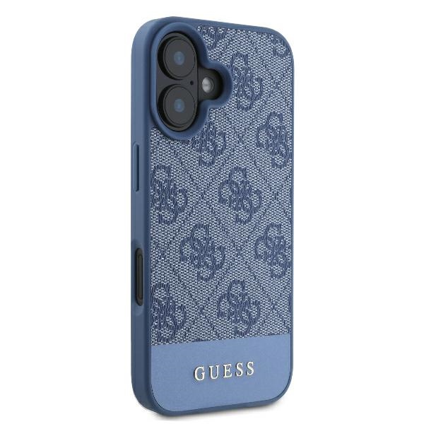 Guess 4G Bottom Stripe vāciņš Apple iPhone 16, zils