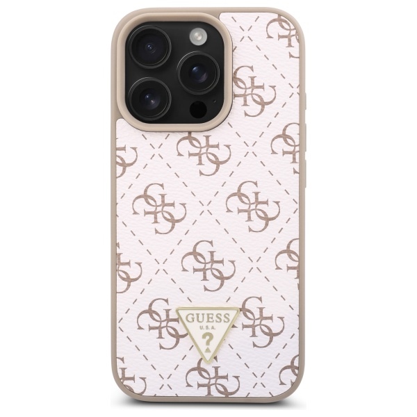 Guess New 4G Triangle vāciņš Apple iPhone 16 Pro - Balts