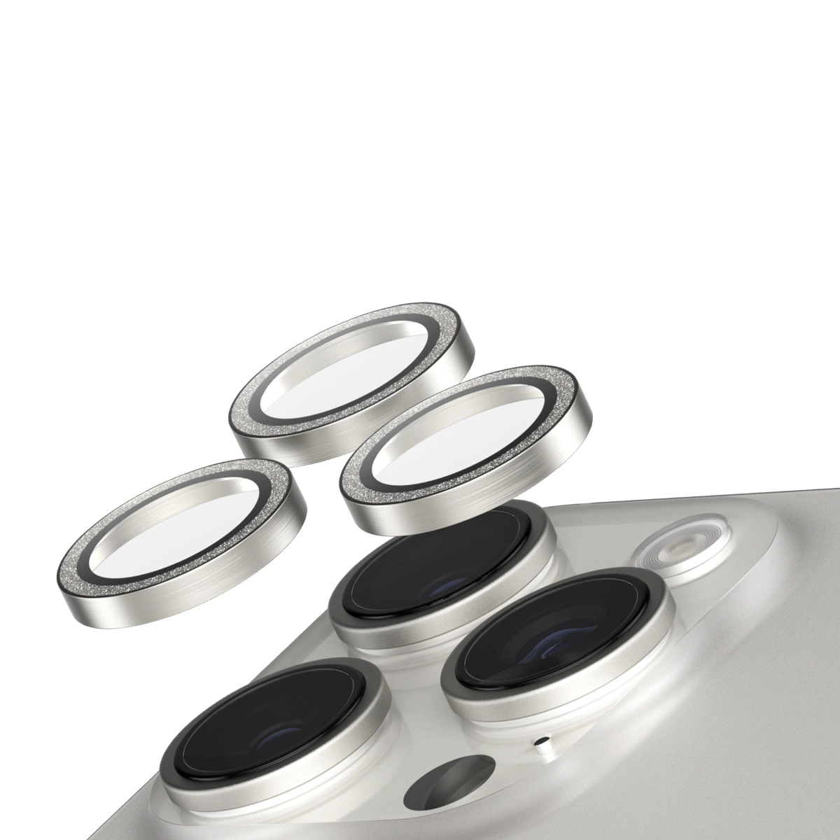 SAFE by PanzerGlass iPhone 16 Pro 6.3" / 16 Pro Max 6.9" Lens Protector silver/glitter silver SAFE95893