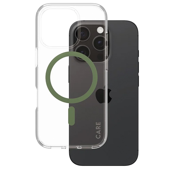 PanzerGlass iPhone 16 Pro vāciņš CARE Flagship Case, zaļš (MagSafe)